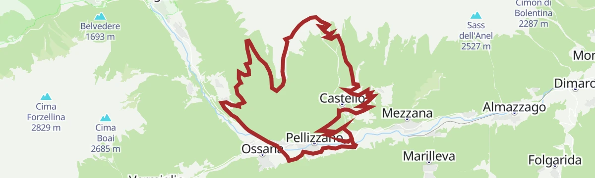 Route map: Trail Malga Campo No. 707